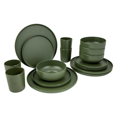 Bo-Camp Industrial Collection Tableware Patom 16 Pieces Green