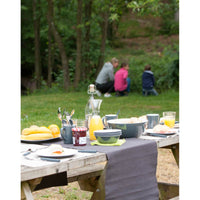 Bo-Camp Dinner Plate Two Tone Melamine (4 Pieces / Grey)