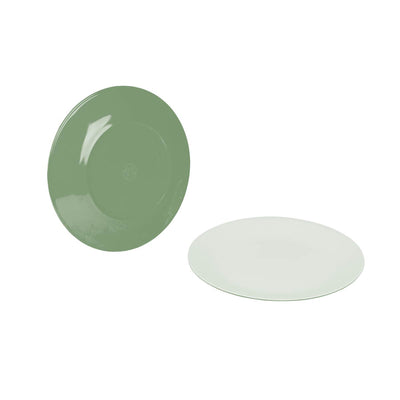 Bo-Camp Dinner Plate Two Tone Melamine (4 Pieces / Green)