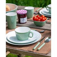 Bo-Camp Dinner Plate Two Tone Melamine (4 Pieces / Green)