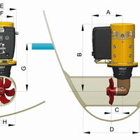 VETUS Bow Thruster 125 kgf 12 V 250 mm Tunnel (BOW12512D)
