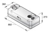 VETUS rigid waste water tank, 80lt, including connections (BTANK80C)