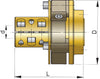 VETUS flexible coupling BULLFLEX 32, shaft 50 mm (BULFL3250)