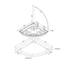 CAN Hoodiny Hob Unit LH Triangle 480mm (Glass Lid / 3 Burners / 12V)