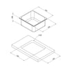 CAN Rectangular Sink 350 x 320mm (No Waste Included)