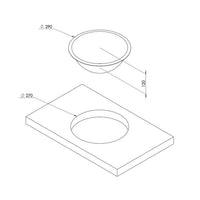 CAN Round Sink 290 x 120mm (No Waste Included)