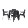 Canterbury Rattan Style Small Table Set with 4 Arm Chairs