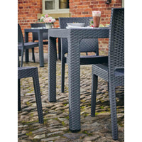 Canterbury Rattan Style Small Table Set with 4 Side Chairs