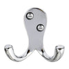 AG Double Robe Hook in Chrome (Side-By-Side / 75mm)