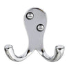 AG Double Robe Hook in Chrome (Side-By-Side / 75mm)