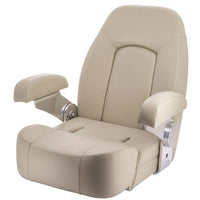 VETUS SEAMAN helm seat with flip up squab, light ivory