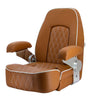 VETUS SEAMAN helm seat with flip up squab, skai orange brown (cognac)