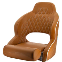 VETUS Seat "Pilot", skai orange brown (cognac),