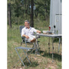 Crespo Stool/Footrest AL/302 in Dark Grey
