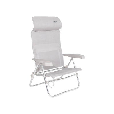 Crespo Beach Chair AL/205 Compact in Light Grey
