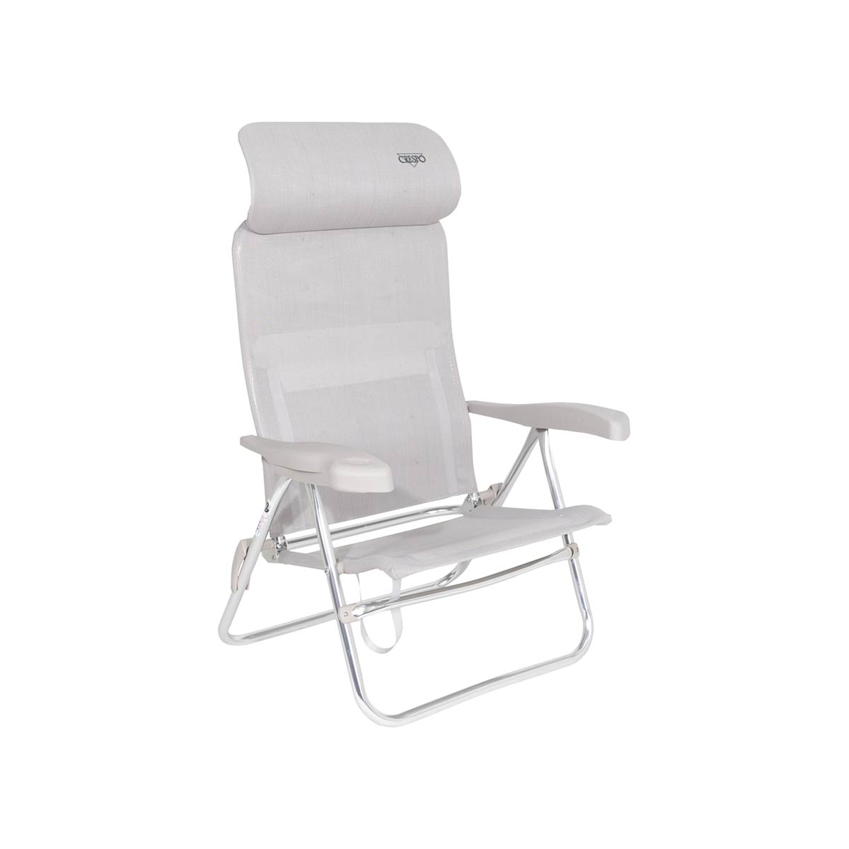 Crespo Beach Chair AL/205 Compact in Light Grey