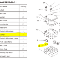Seaflo Waste Tank Gasket for SFPT-10-01