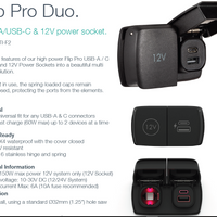 Scanstrut Flip Pro Multi - 12V, USB-A & C Socket (Front or Rear Fit)