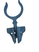 CAPTIVE GALVANISED ROWLOCK C/W GUNNEL DECK FITTING 65MM DIAM  JAW 50MM