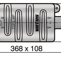 VETUS plastic muffler type MP50 (DEMPMP50)
