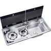 Dometic 2 Burner Hob & Sink Unit 9722 R/H (Piezo Ignition & Shut Off)