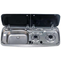 Dometic NRX50 Fridge, 9222 Hob/Sink Unit & Tap Bundle (Sink on Left)