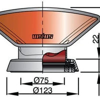VETUS cowl ventilator DONALD, 75 mm, SS 316, white interior (DON316WR)
