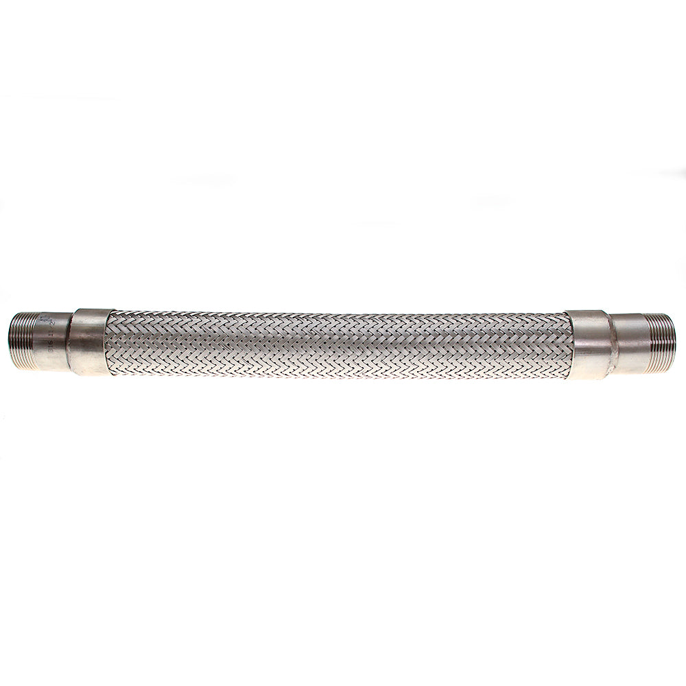 AG Stainless Steel Exhaust Bellows (1-1/2" BSP Male Ports / 20" Long)