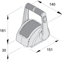 VETUS Control lever, stainless steel, for 2 engines, with trim control (EC4HT2)