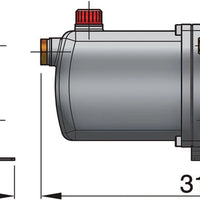 VETUS electro-hydraulic pump, 24 V, type E, 1900 cm³/min (EHPE24R)