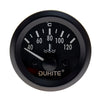 Durite 0-523-23 Temperature Gauge (Black Bezel and Dial, 1/8" Sender)