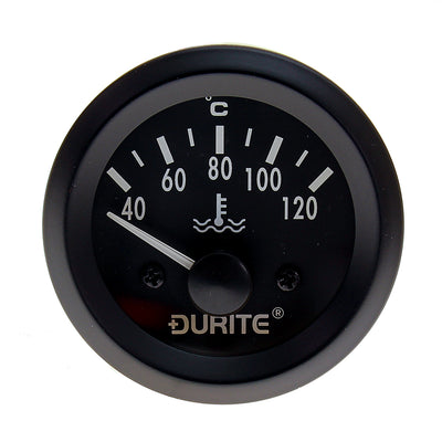 Durite 0-523-23 Temperature Gauge (Black Bezel and Dial, 1/8