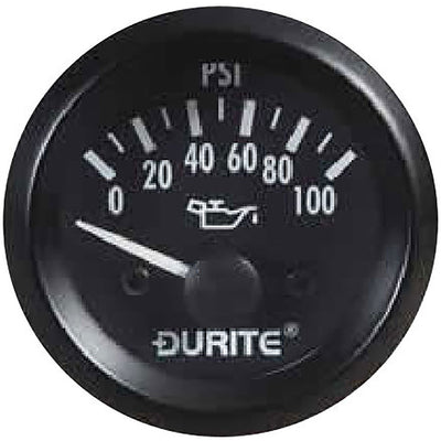 Durite 0-523-17 Pressure Gauge 6 Bar (Black Bezel and Dial, 1/8