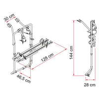 Fiamma F45S Awning, Fixing Bracket, Bike Carrier Bundle for VW T6 SWB Vans