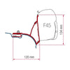 Fiamma F45S Awning, Fixing Bracket, Bike Carrier Bundle for VW T6 SWB Vans