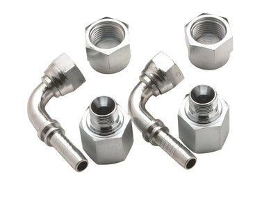 VETUS Connection set for double fuel filter, 8mm-diameter hose, angled