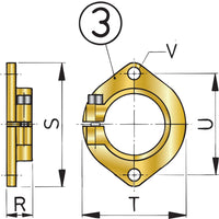 VETUS mounting flange for bronze stern tube, 45mm
