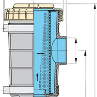 VETUS cooling water strainer type 1320, with G 2 / 50mm connections (FTR132050)