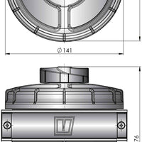 VETUS cooling water strainer type 470, for 25.4mm hose connections (FTR470/25)