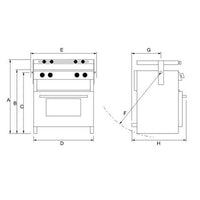 Voyager 4500 2 Burner Hob/Grill/Oven (No Ignition)