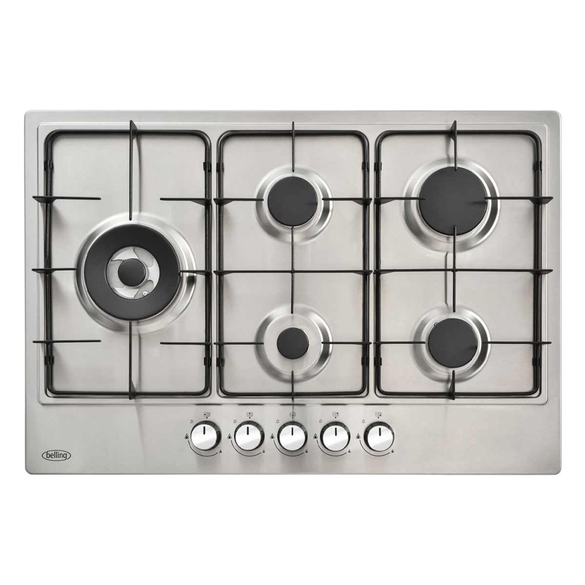 Belling Stainless Steel LPG Hob with 5 Burners (75cm)