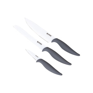 Gimex Knife Set Grey/White (3 Pieces)