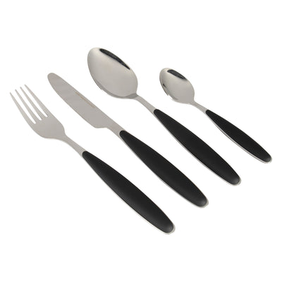 Gimex Cutlery Black Soft Touch Handle (16 Pieces)