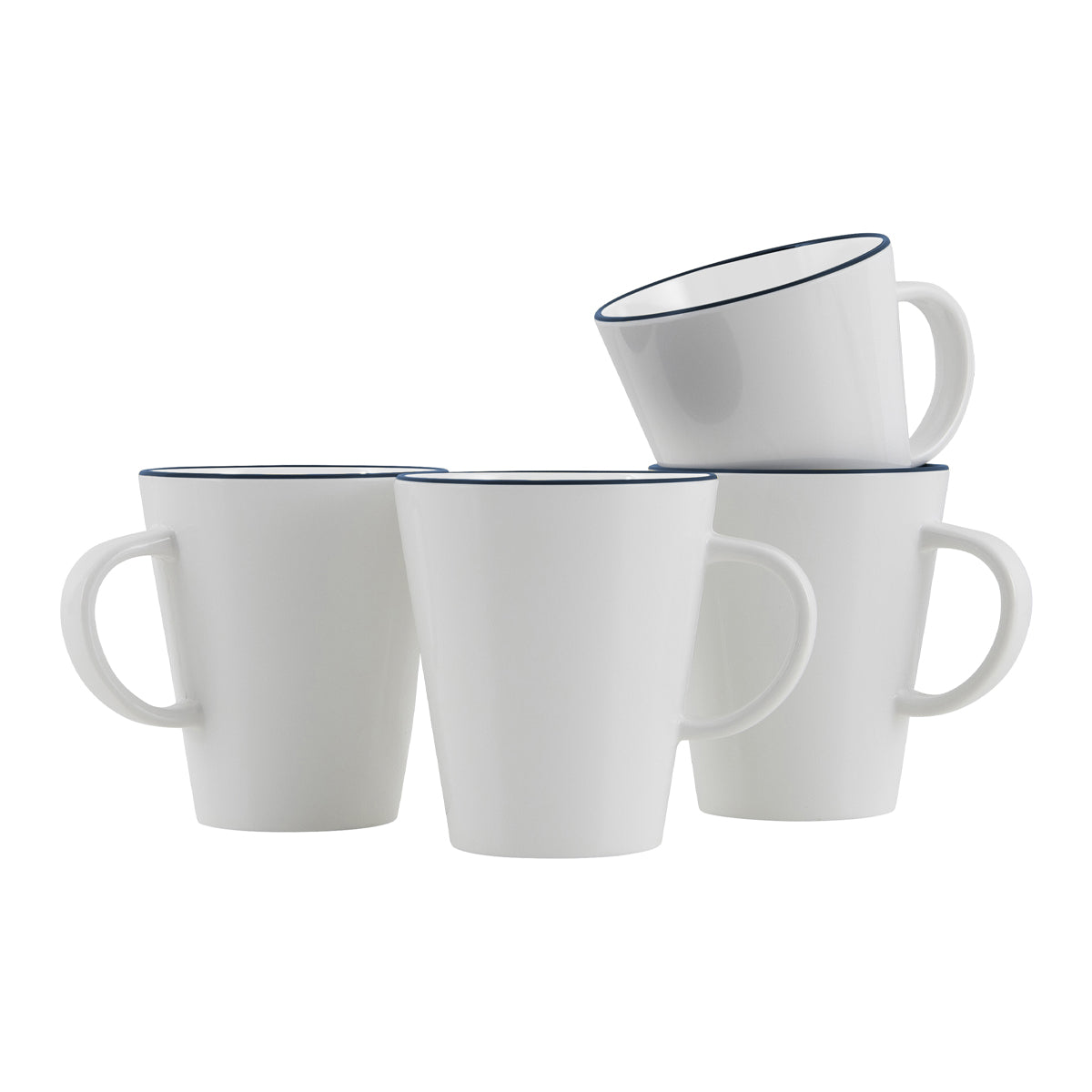Gimex Linea Line Mug Blue (4 Pieces)