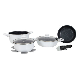 Gimex Cookware Induction White (7 Pieces)