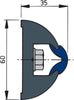 VETUS Vinyl rubbing strake, dark grey, HARO 60 x 35 mm (HARO6035L)