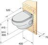 VETUS Wall Mounted Electric Marine Toilet 230 VAC (HATO230C)