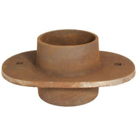 AG Cast Iron Roof Collar for 6" Diameter Chimneys & Flat Cabin Roof