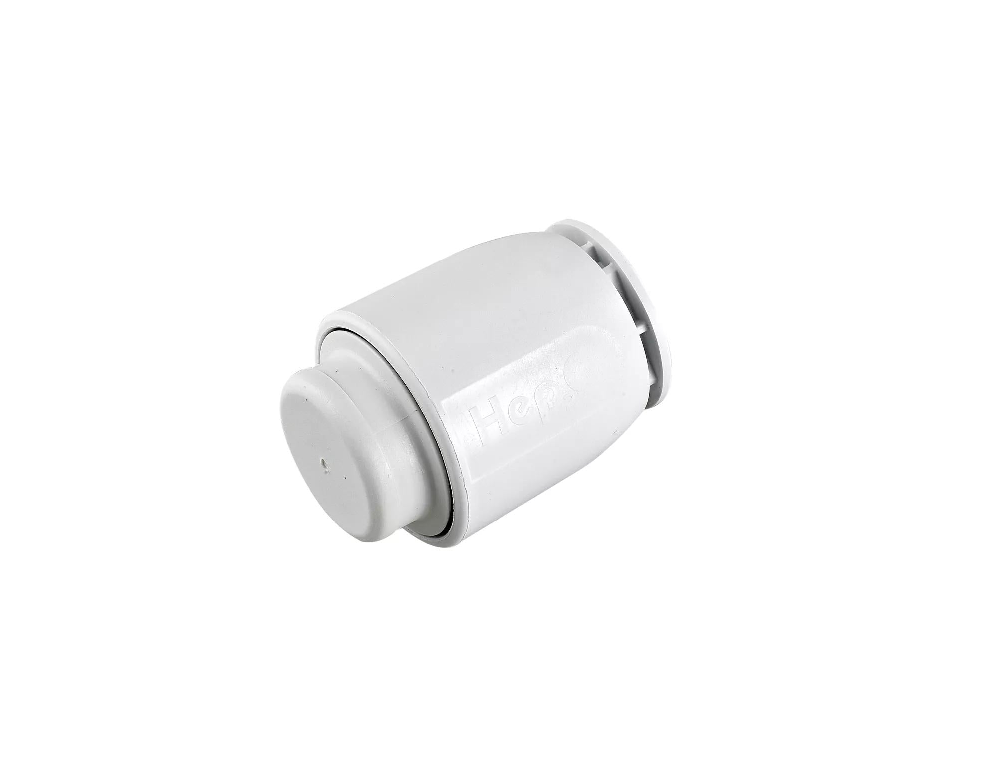 Hep2O Pb Demountable Pipe End Cap White 15mm