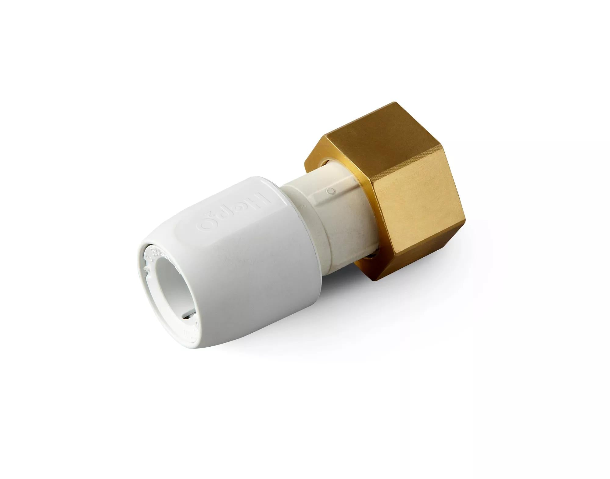 Hep2O Pb Straight Tap Connector White 22X3/mm
